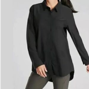 NWOT Athleta Urbanite Long Sleeve Black Top Size Medium